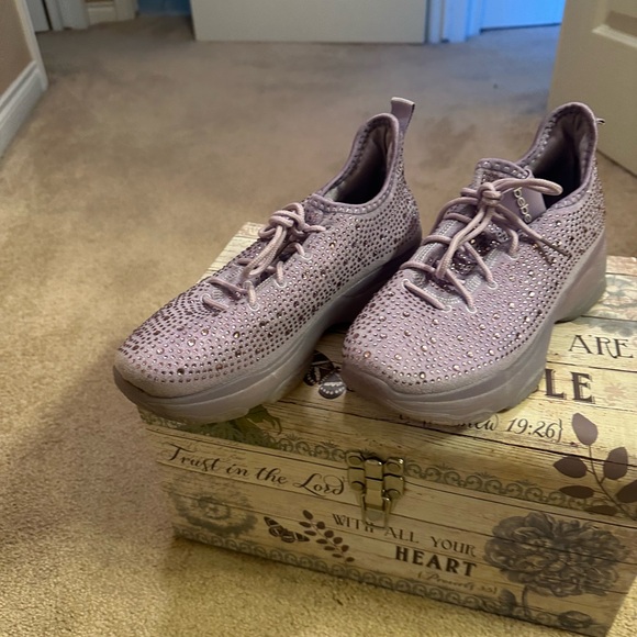 bebe Pink Rhinestone Sneakers - Picture 12 of 12
